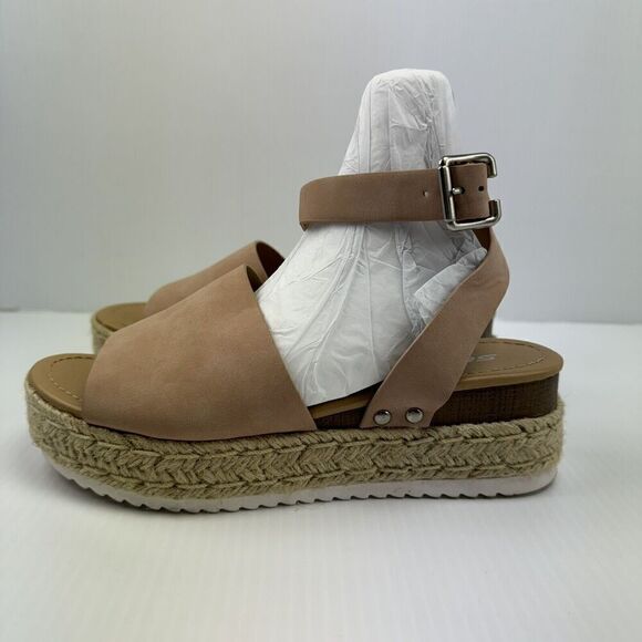 Soda Womens Topic Espadrille Ankle Strap Open Toe Wedge Sandals 8.5 Medium - Picture 11 of 11